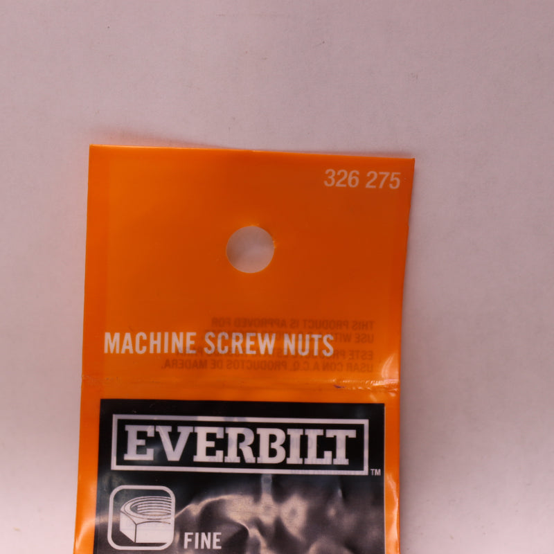 (4-Pk) Everbilt Machine Screws Nut Stainless Steel