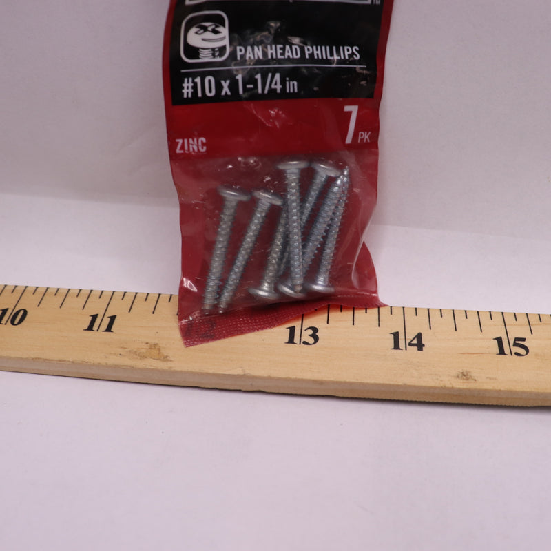 (7-Pk) Everbilt Phillips Pan-Head Sheet Metal Screws