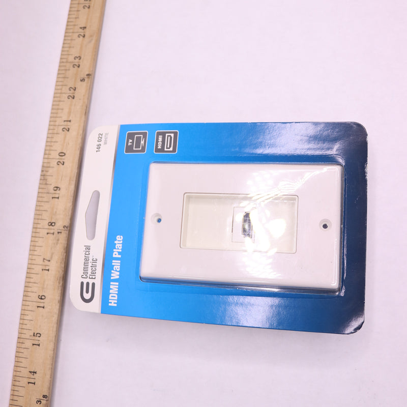 Commercial Electric HDMI Wall Plate White 1-Gang 146022