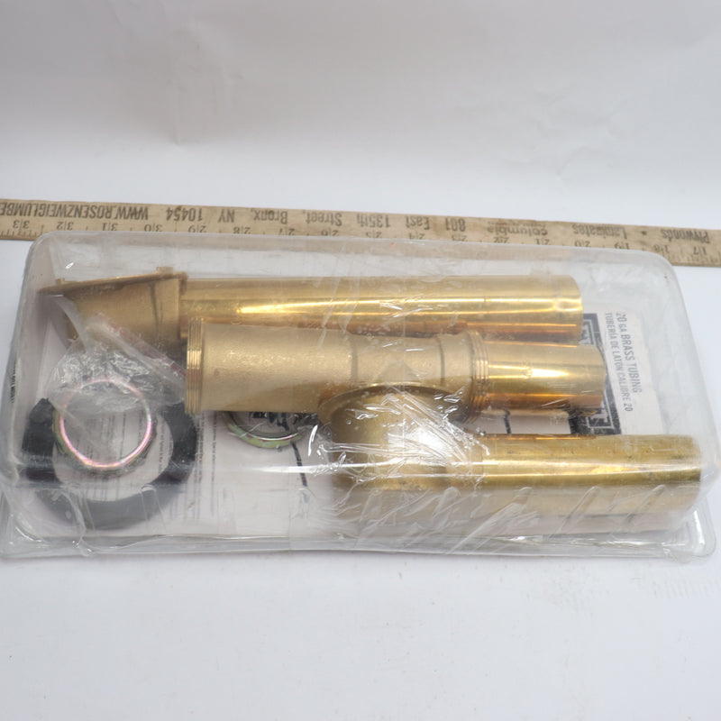 Everbilt Pipe Bath Waste & Overflow Drain Brass 20 Gauge 1-1/2" Missing Caps