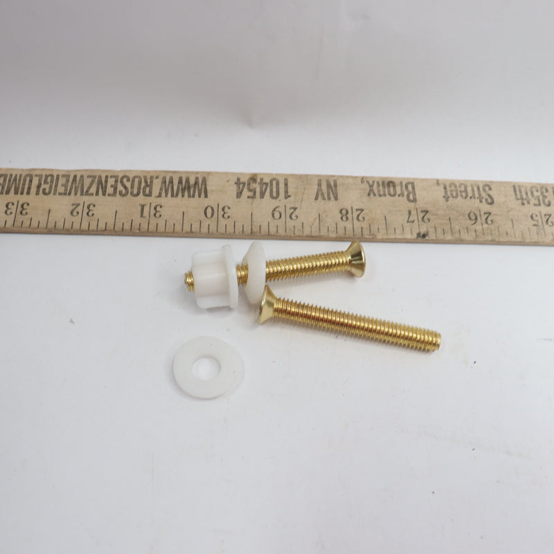 (2-Pk) Everbilt Top Mount Toilet Seat Bolts 1005135603 - Missing 1 Nut