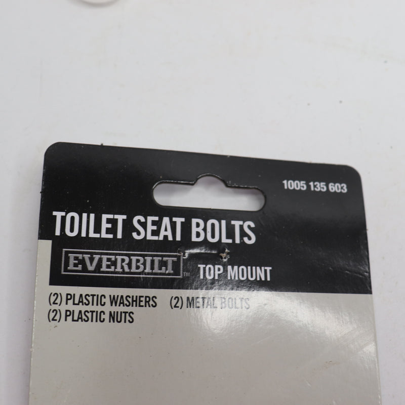 (2-Pk) Everbilt Top Mount Toilet Seat Bolts 1005135603 - Missing 1 Nut