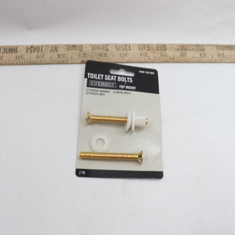 (2-Pk) Everbilt Top Mount Toilet Seat Bolts 1005135603 - Missing 1 Nut