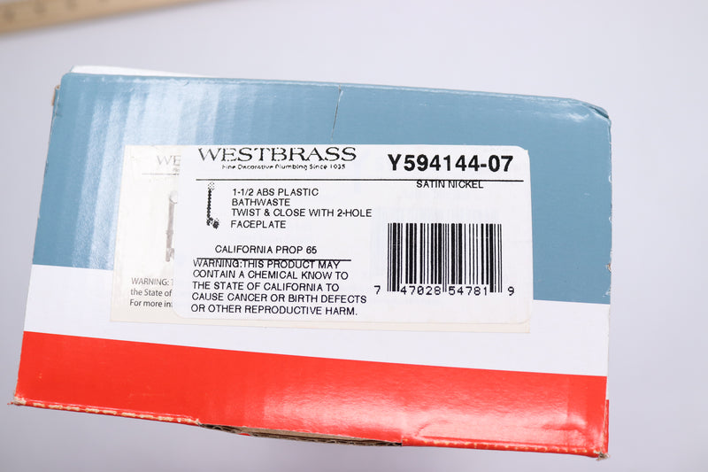 Westbrass Tubular Twist & Close Bath Waste And Overflow Satin Black Y594144-07