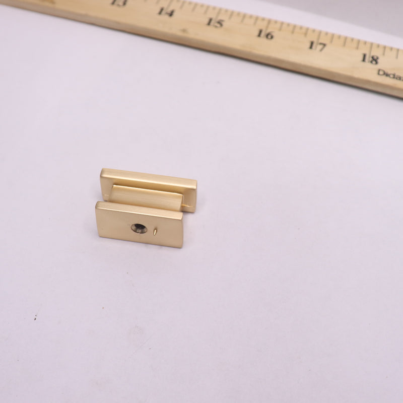 NewAge Products Contemporary Square Cabinet Knob Brushed Brass 1.46" 80242