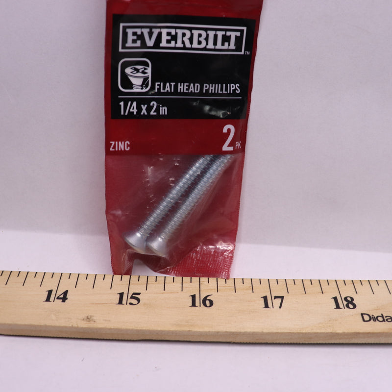 (2-Pk) Everbilt Phillips Flat Head Sheet Metal Screw Zinc Plated