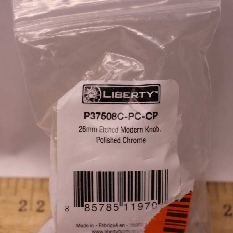 Liberty Round Cabinet Knob Polished Chrome 1" x 1.02"W P37508C-PC-CP