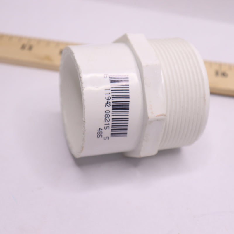 Charlotte Pipe Adapter PVC White Sch 40 2" x 1-1/2"