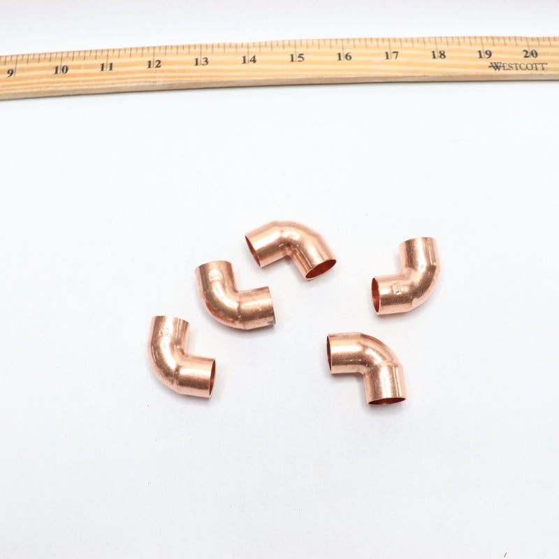 (5-Pk) Everbilt 90 Degree Short Radius Elbow Copper 1/2" 138 641