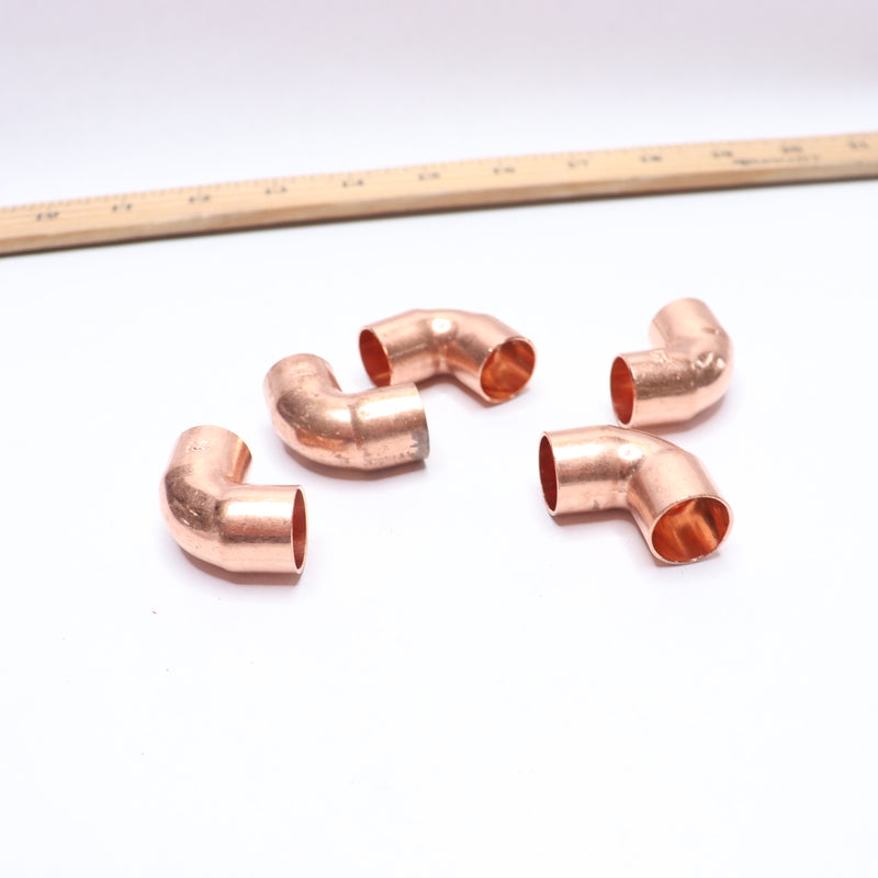 (5-Pk) Everbilt 90 Degree Short Radius Elbow Copper 1/2" 138 641