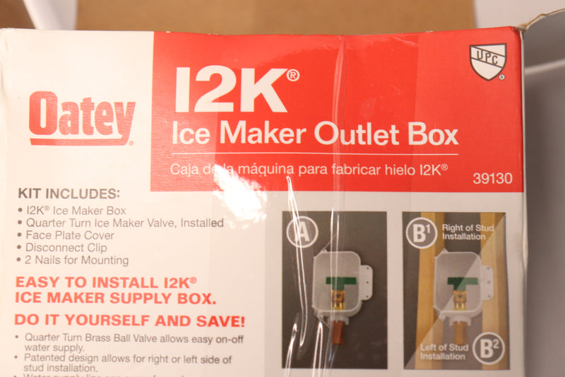 Oatey Commercial Ice Maker Box Brass White 1/2" FIP 39130