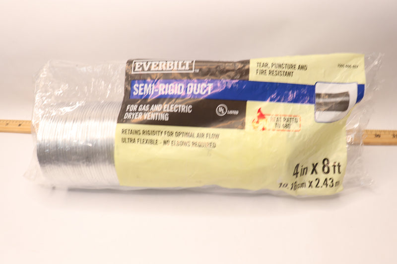 Everbilt Gas & Electric Dryer Semi-Rigid HP Expand Duct Aluminum Silver 4" x 8'