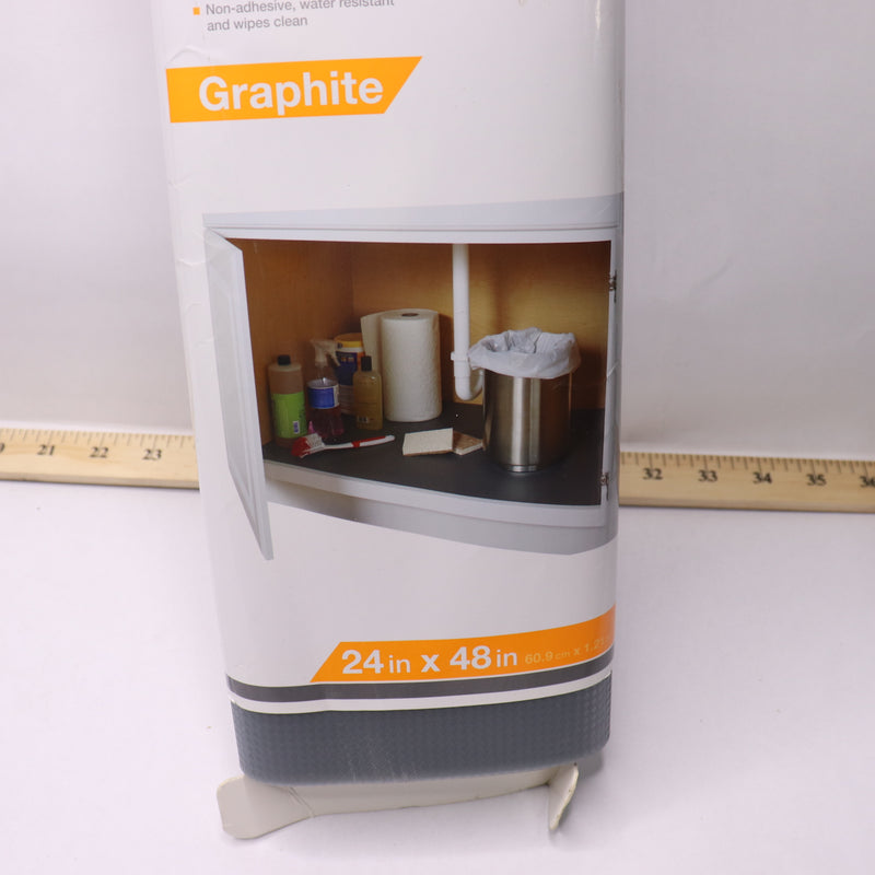 HDX Under Sink Shelf/Drawer Mat Liner Plastic Graphite 24"x48" 1006 128 578
