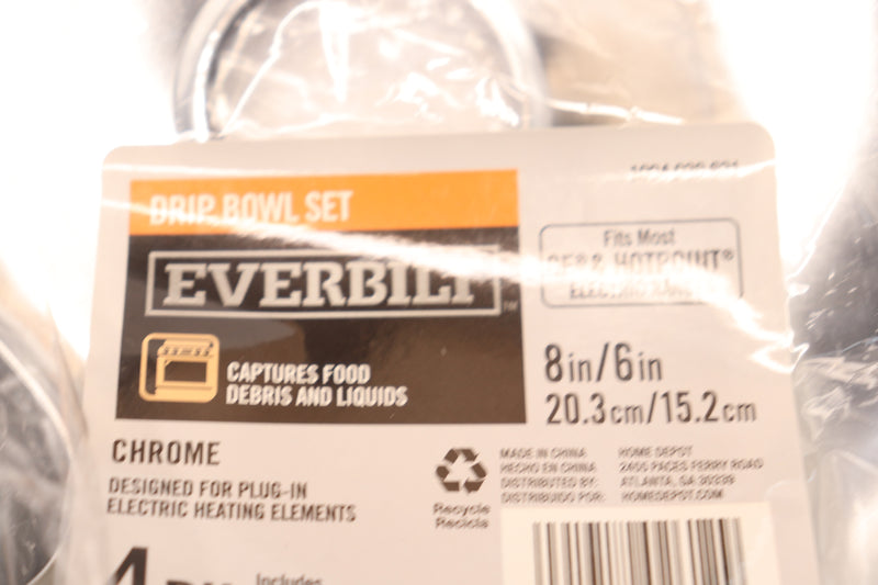 (4-Pk) Everbilt Drip Bowl Chrome for GE Electric Ranges 1004 030 631