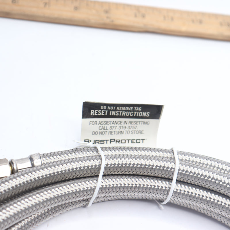 Burst Protect Ice Maker Supply Line Stainless Steel COMP 1/4" x 120"