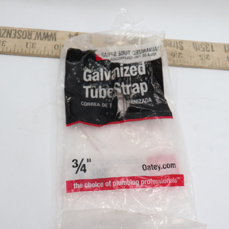(8-Pk) Oatey Pipe Hanger Strap Galvanized 2-Hole 3/4" 33543
