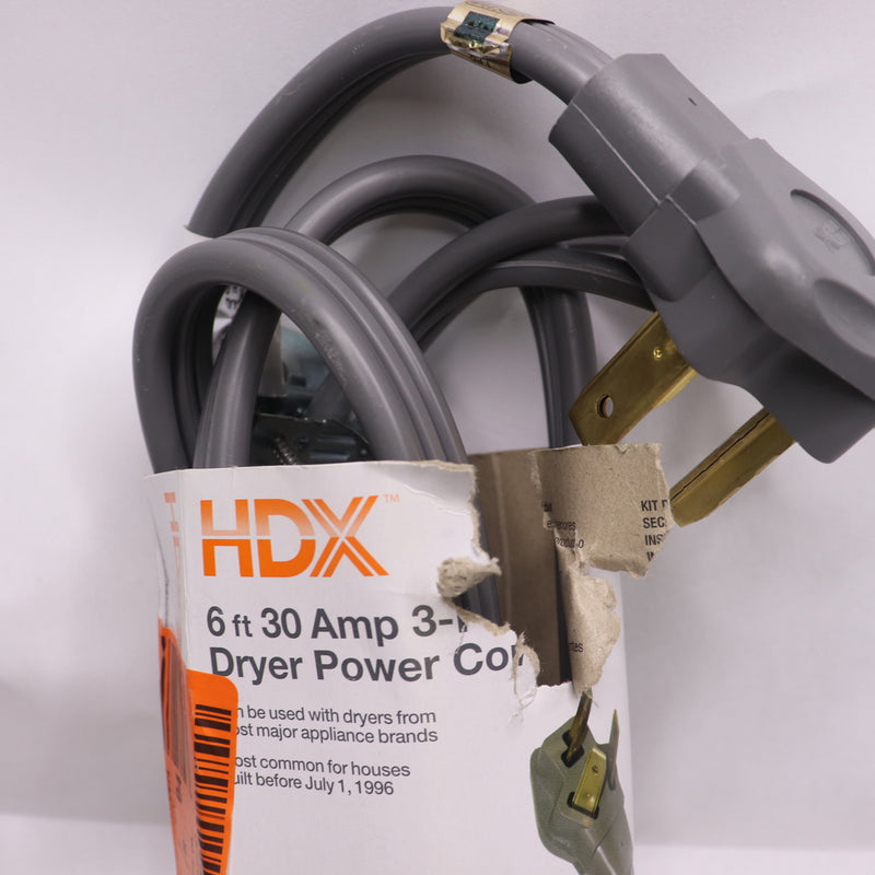 HDX Dryer Cord 3 Wire 10/3 6Ft 627 833