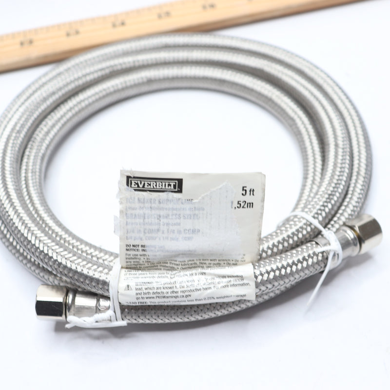 Everbilt Ice Maker Connector Stainless Steel 1/4" x 1/4" x 60" 1004650242