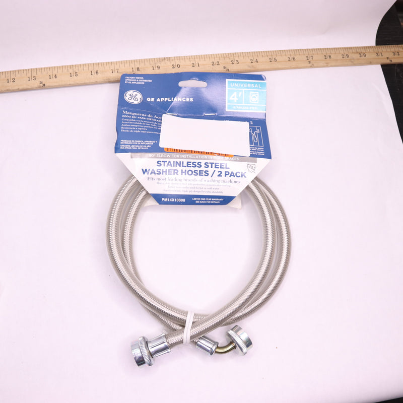 GE Universal Washer Hoses Stainless Steel 4' PM14X10008