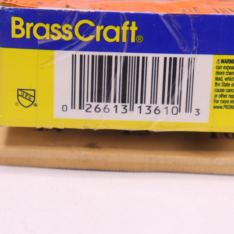 Brasscraft Shut-Off Valve Brass 1/2" CTS x 3/8" CTS KTR19X C1