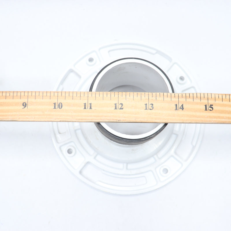 Oatey Twist-N-Set Open Toilet Flange PVC White 3" 43654