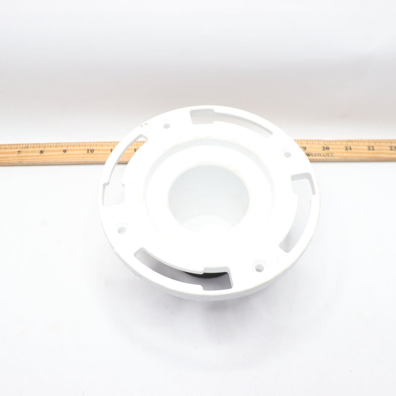 Oatey Twist-N-Set Open Toilet Flange PVC White 3" 43654
