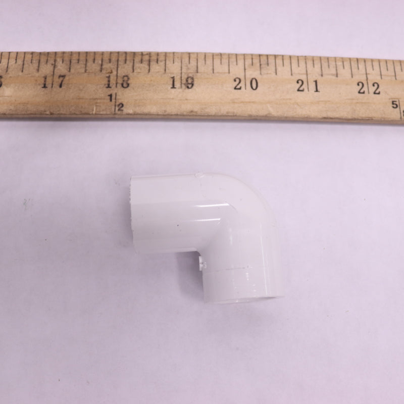 (11-Pk) Dura Pipe Fitting PVC White S x FPT Elbow Sch40 90-Degree 1/2"