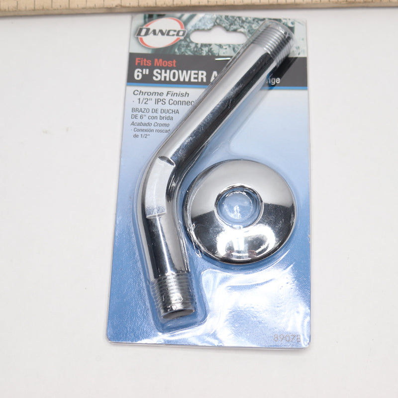 Danco Shower Arm & Flange Household Plastic Chrome 6" 89078