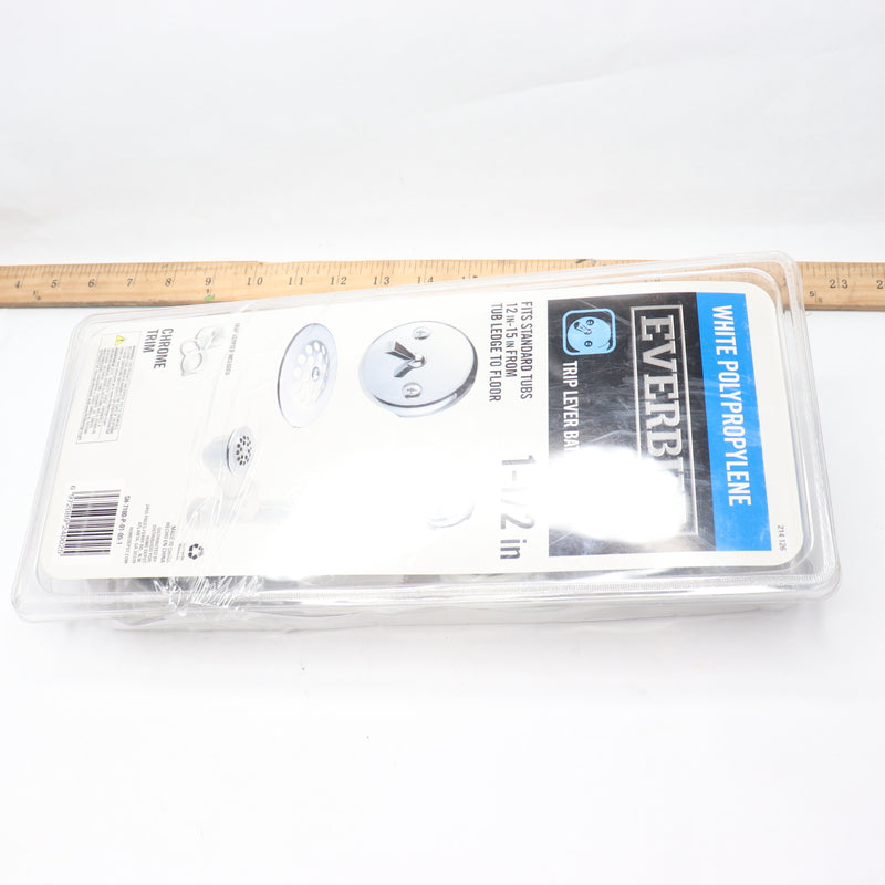 Everbilt Trip Lever Bath Drain Polypropylene Chrome 214126 SH-7100-P-01-05-01