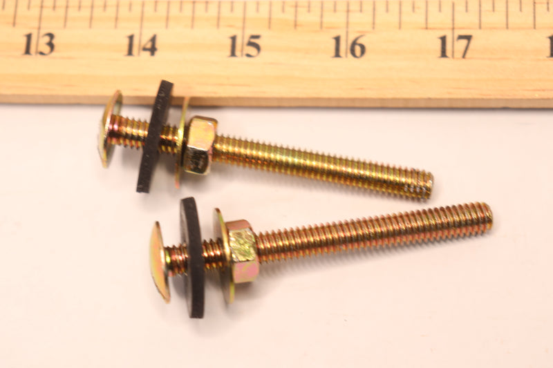 (2-Pk) Heavy-Duty Toilet Tank Bolt Galvanized Steel 5/16" x 3"-Missing Hardware