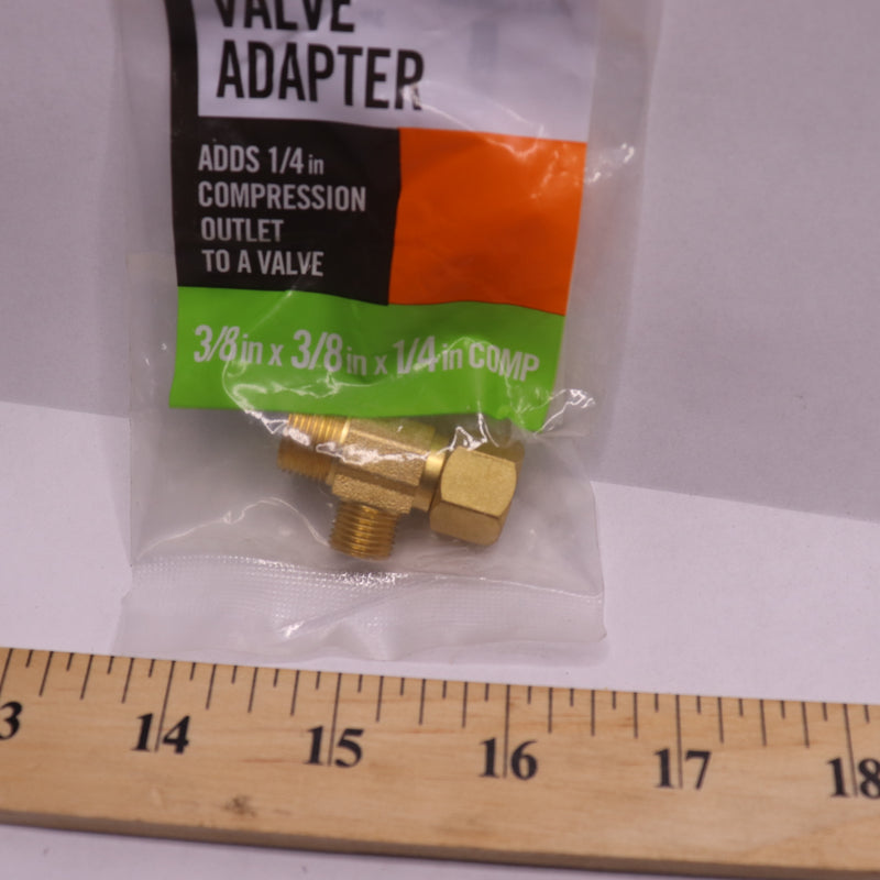 Everbilt T-Fitting Brass 3/8" Comp. x 3/8" Comp. x 1/4" EBTF3825