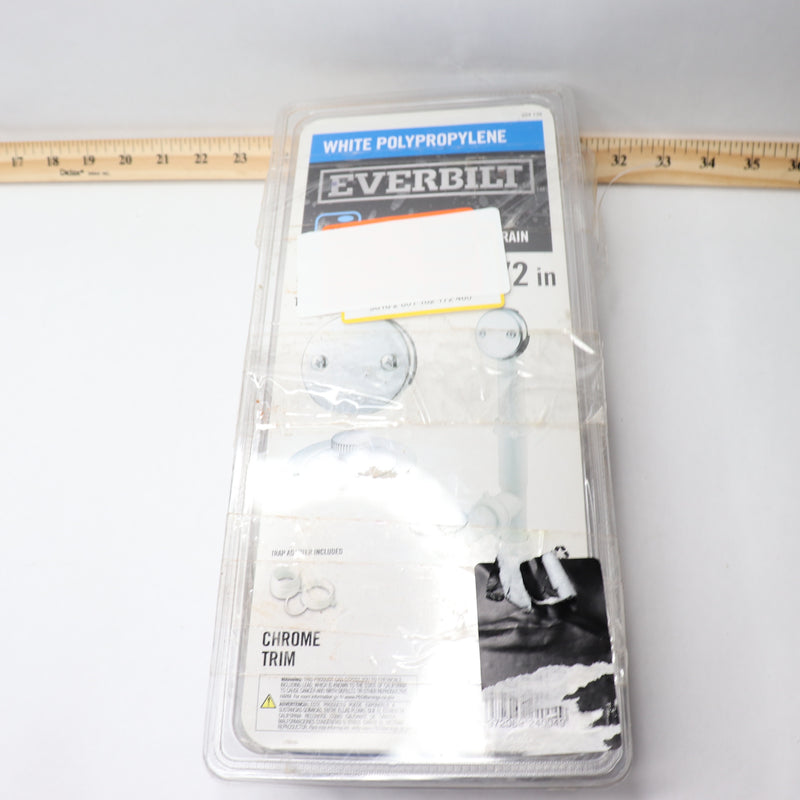 Everbilt Pipe Bath Waste & Overflow Drain Chrome 1-1/2"-Piping Only