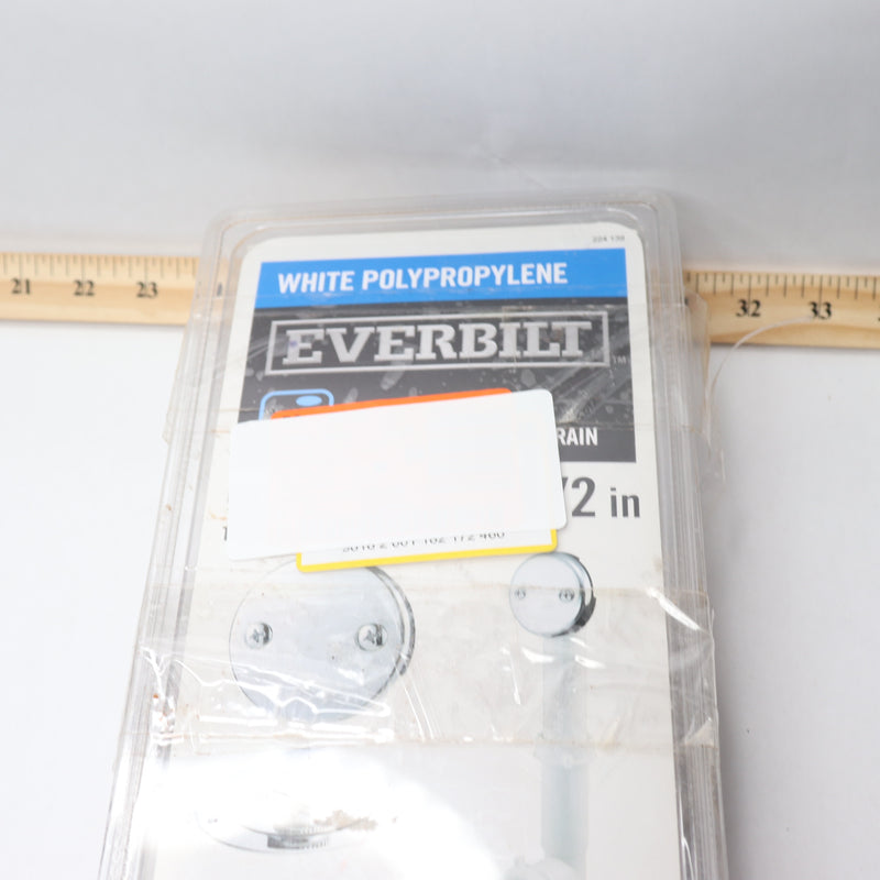 Everbilt Pipe Bath Waste & Overflow Drain Chrome 1-1/2"-Piping Only