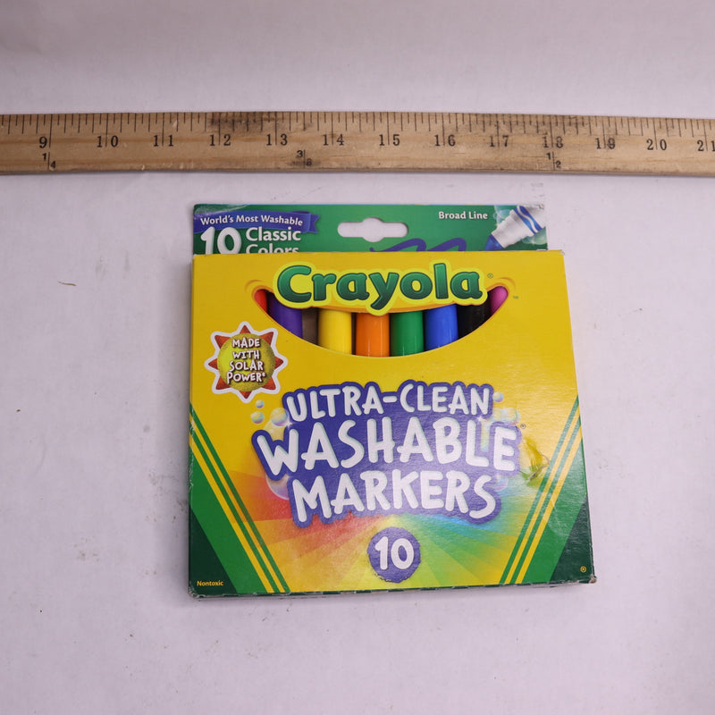 (10-Pk) Crayola Broad Line Markers Recycled Plastic Resin Multicolor 58-7851