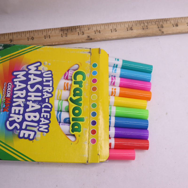 (10-Pk) Crayola Washable Markers Broad Line Markers Multicolor 58-7855