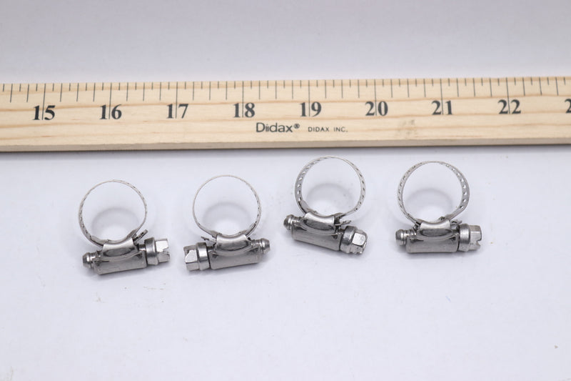 (4-Pk) Everbilt Plumbing Hose Clamp Stainless Steel 3/8" - 7/8" 670655