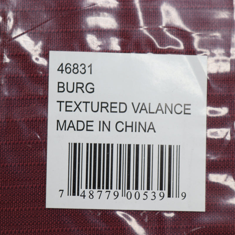 Solid Textured Swag Window Valance Wine 54" x 12" 46831