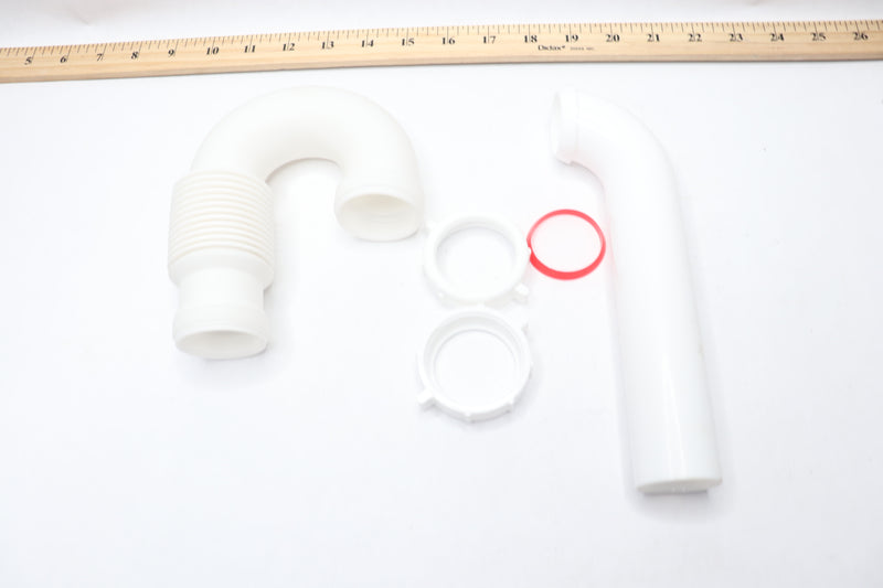 Oatey Sink Drain Flexible P-Trap Plastic White 1-1/2" - Missing Washer