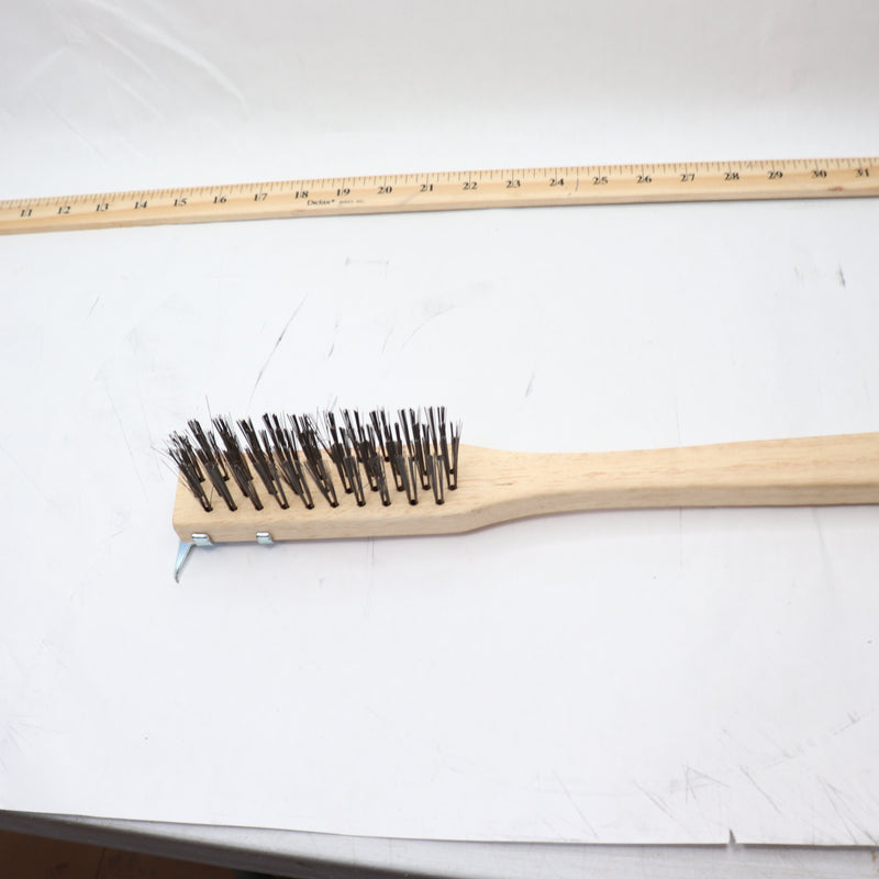 Thunder Group Heavy Duty Wire Brush with Scrapper 20" WDBS020H