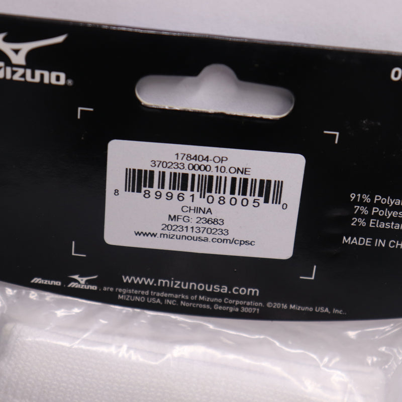 (Pair) Mizuno Wristband G2 White One Size 5" 178404-OP