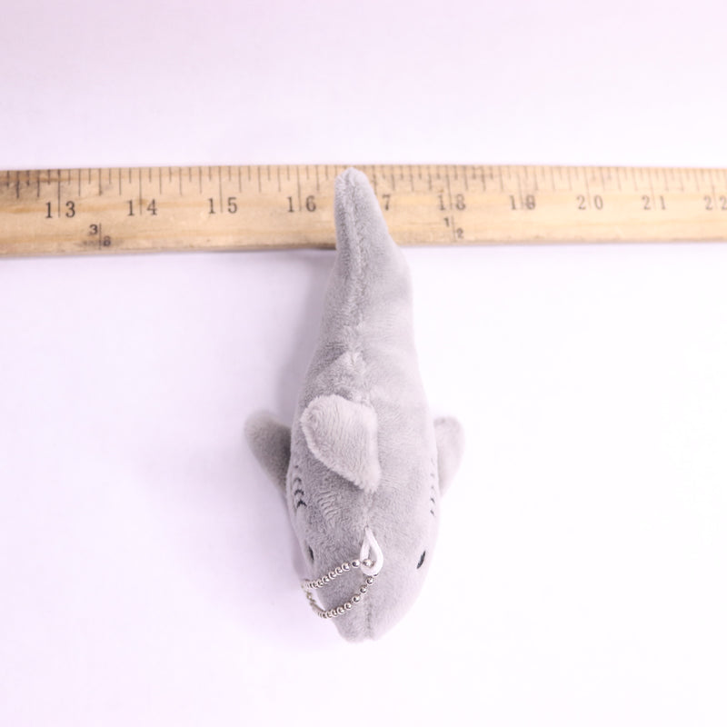 Shark Cute Stuffed Animal Plush Toy Hanging Doll Key Chain Gray