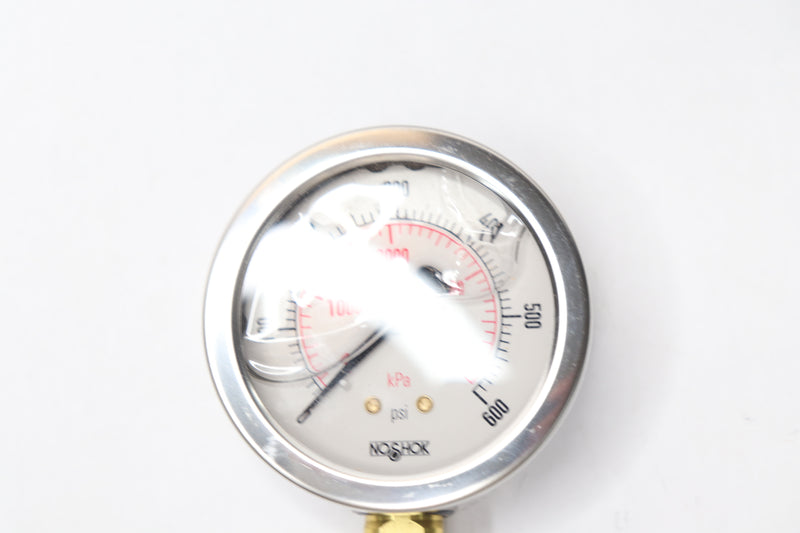 NoShok Male Bottom Connection Pressure Gauge with Dry Gauge