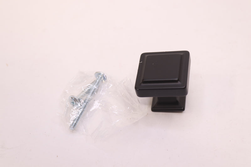 Top Knobs Square Cabinet Knob 1-1/4" TK702BLK