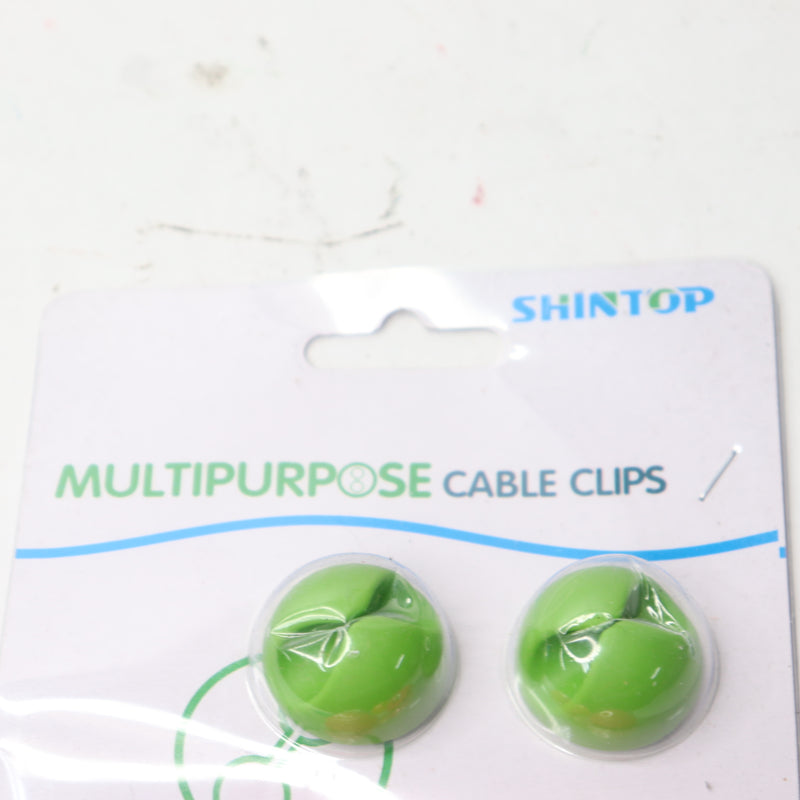 (6-Pk) Shintop Flexible Desk Cable Clips Rubber Assorted Color