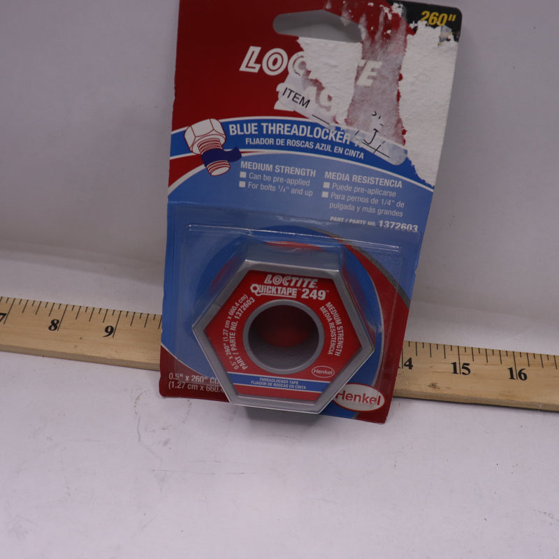 Loctite Thread Locker Roll Tape Blue 1/2"W x 260"L 1372603