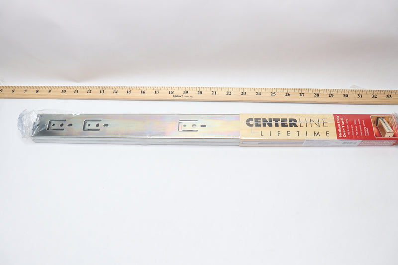 (2-Pk) Centerline Lifetime Drawer Slides Zinc 100lb 24"