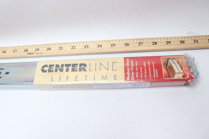 (2-Pk) Centerline Lifetime Drawer Slides Zinc 100lb 24"