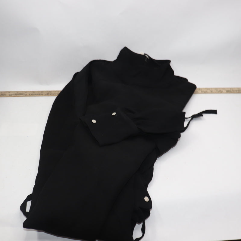 Banana Republic  Riya Midi Dress Medium Black Has Black String Belt