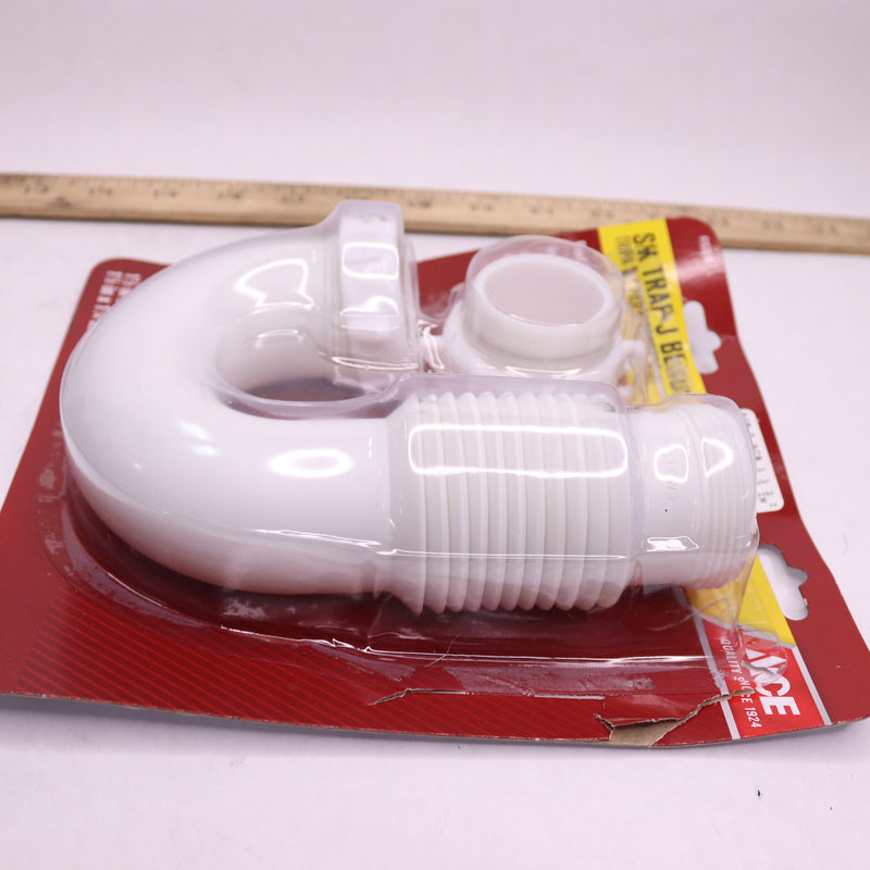 Ace Sink Trap J-Bend PVC White ACE812-55 for Kitchen or Bathroom