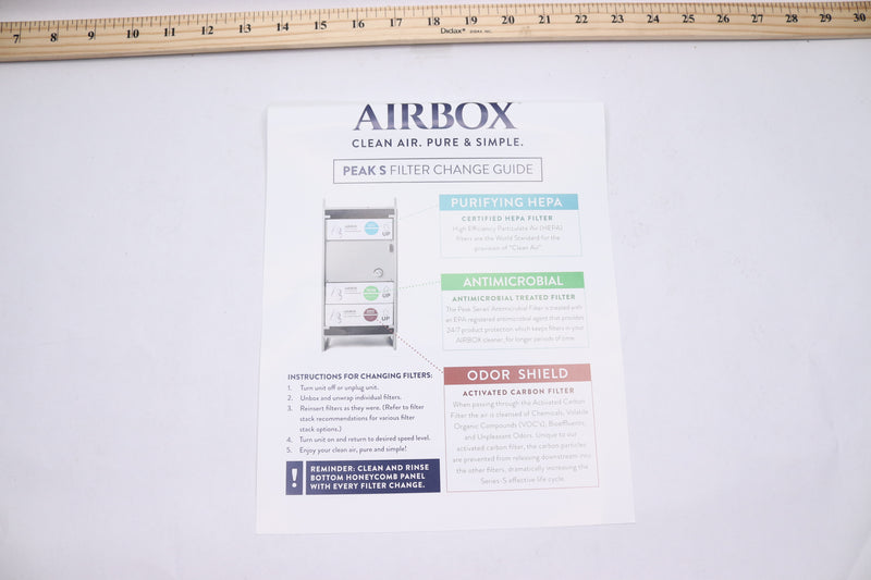 Airbox Peak Series-S Filter Kit